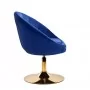 krzesło obrotowe 4Rico QS-BL12B, ciemnoniebieski aksamit
