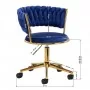 4Rico QS-GW01G Vrtljivi stol Rico QS-GW01G Velvet Dark Blue