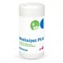 Mediwipes plus alcohol wipes to disinfect surfaces.