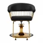 Hair System Frizētavas krēsls Lille zelta un melns